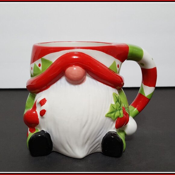 NEW Certified International Holiday Magic Figural Gnome Mug 18 oz Earthenware - Picture 1 of 6